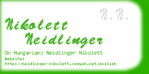 nikolett neidlinger business card